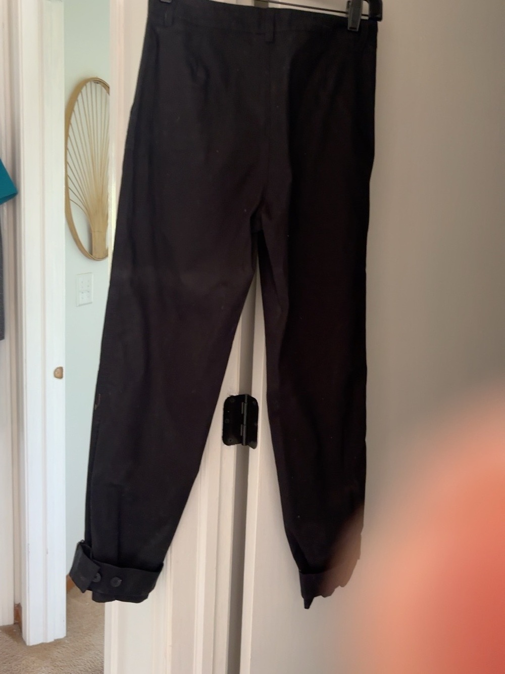 Emporio Armani NWT Black Embroidered Tapered Pants - Picture 9 of 9